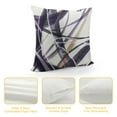 thumbnail image 4 of Nawypu  Throw Pillow Cases Cozy Fleece Arc-Shaped Abstract Geometric Lines Decorative Cushion Covers for Couch Bed Sofa Farmhouse Decoration Deep Purple Grey, 4 of 5