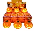 thumbnail image 2 of Halloween Pumpkin Squishy Squishies Stress Balls Elastic Stretch Fidget Sensory Slow Rising Squishy Halloween Party Gift, Random Color, 2 of 7