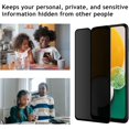 thumbnail image 3 of fafa-2 Pack Protecteur d'Écran de Confidentialité pour Samsung Galaxy A13 5G, Verre Trempé Anti-Espion, Ultra HD, Anti-Rayures, Sans Bulles, Installation Facile Verre Protecteur 9H pour A13 5G Noir, 3 of 4