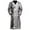 White, variant on IROINNID Men's Trench coat Long Sleeve Solid Color Leisure Long Jacket Slim Jacket Vintage Coat