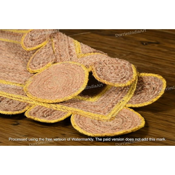 Scalloped Jute Rug, Scallop Jute Rug, yellow Scalloped Rug, Natural Jute Rug, Bohemian Rug, Boho Area Rug, Handwoven Jute Rug, Custom Rug