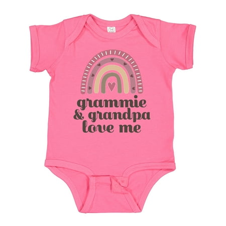 

Inktastic Grammie and Grandpa Love Me Rainbow Gift Baby Girl Bodysuit