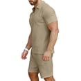 thumbnail image 3 of Conjunto de polo y pantalones cortos KUYIGO casual de verano para hombre, 3 of 6