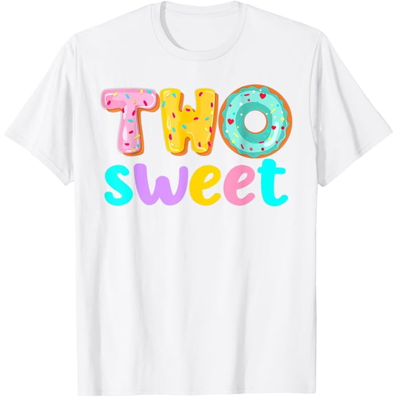 Exquisite and comfortable-Two Sweet Birthday Girl Donut Birthday Party Theme Family 2 T-Shirt