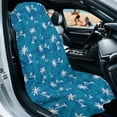 thumbnail image 3 of XYZCANDO Blue Palm Pattern Car Seat Cover, Sweatproof Towel Cover Sweat Washable Non-Slip for Cars Sedans, 3 of 11