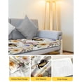 thumbnail image 4 of Rustic Bee Garland Sofa Couch Cushion Covers Washable, Removable Stretchable Sectional Couch Covers, Spring Floral Watercolor Slipcovers for L & T Shape Sofa Furniture Protector S Size 2 pcs, 4 of 7
