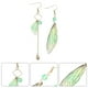 thumbnail image 5 of 1 pareja asimétrica cigarra ala aretes de gota de la novia tassel cuelga pendientes, 5 of 7