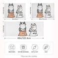 thumbnail image 2 of Yayeee Pillowcase King Size Set of 2 Satin Wrinkle Resistant Pillow Case, Gray Cute Chubby Cat, 2 of 7