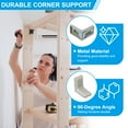 thumbnail image 3 of Uxcell Metal Corner Braces L-Shape Bracket Right Angle Board Holder Gray, 3 of 7
