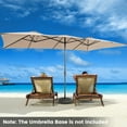 thumbnail image 5 of Costway 15FT Double-Sided Patio Market Umbrella Large Crank Handle Vented Outdoor Twin Coffee, 5 of 10