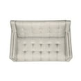 thumbnail image 5 of Noble House Laiah Mid Century Modern Fabric Tufted Loveseat, Beige, 5 of 7