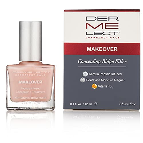 Dermelect Makeover Ridge Filler Anti Aging Nailcare Base Coat with Keratin Peptides