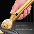 thumbnail image 4 of Ice Cream Scoop with Trigger,Metal Cookie Scoops with Non-Slip Effortless Handle,Stick Proof Stainless Steel Ice Cream Ball Spoon for Fruit Pepper[Gold], 4 of 9