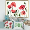 thumbnail image 2 of Ancient Red Blooming Poppies 20 in x 12 in Framed Painting Canvas Art Print, by Designart, 2 of 5
