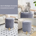 thumbnail image 3 of Mxfurhawa Luxe Velvet Upholstered Storage Ottoman Footrest Stool with Metal Legs For Décor, 3 of 8