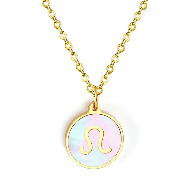 Collier de Perles du Zodiaque Or Mignon Personnalisé Collier de Pièces du Zodiaque pour Femmes Collier Constellation Horoscope