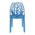thumbnail image 3 of LeisureMod Chaise de Salle à Manger Cornelia, Style Moderne, Enfants, Plastique, Bleu Transparent (Ensemble de 1), 3 of 6