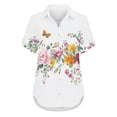 thumbnail image 5 of Generic Womens Linen Button Down Shirts Short Sleeve Casual Blouses V Neck Outfits Summer Spring Clothes 2026, 5 of 5