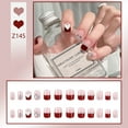 thumbnail image 2 of Ongles Artificiels Roses et Rouges Populaires Durables Ongles Pressés pour Ongles à la Maison Colle, 2 of 7