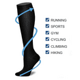 thumbnail image 3 of SOMER 3 Pairs Compression Socks for Women & Men Knee High Socks is Best Support for Running, Travel and Cycling, Black, 3 of 7