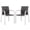 White, variant on Safavieh Dexter Aluminum Outdoor Dining Arm Chair - Set of 2, Black