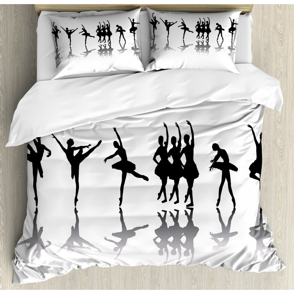 Ballet Duvet Cover Set, Ballerinas on Stage Concert Dance Sugar Plum