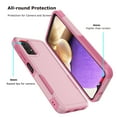 thumbnail image 2 of For Samsung Galaxy A03S A13 A14 A23 A32 A34 A53 A54 5G Case,Njjex 2 in 1 PC Phone Case with Screen Protector,Rubber & Rugged Shockproof 360 Full Body Protection Case Cover-Rose Pink, 2 of 6