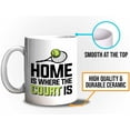thumbnail image 5 of Tennis Player Mug White 11oz - Home is Where The Court is - Court Pro Tennis Racket Ball Winning Double Strategy Trainer Equipment, 5 of 7