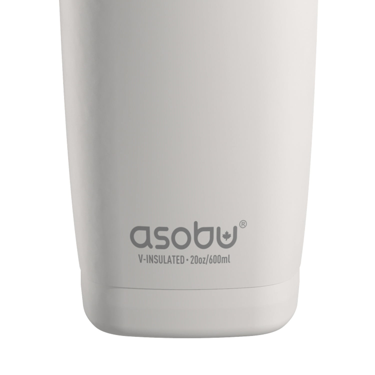 ASOBU NA-BF23W 20-Oz. Aqualina Double-Wall-Insulated Stainless Steel Tumbler (White), 843631169681