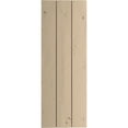 thumbnail image 3 of Ekena Millwork 16 1/2"W x 44"H Rustic Three Board Joined Board-n-Batten Knotty Pine Faux Wood Shutters w/No Batten (Per Pair), Primed Tan, 3 of 11