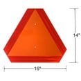 thumbnail image 3 of 2 Pack Slow Moving Vehicle Sign, Plastic, Farm Triangle Safety Sign,  Highly Visible, 14"x16" Engineering Grade Reflective for Golf Cart, 3 of 8