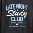 thumbnail image 3 of Instant Message - Late Night Study Club - Women's Lightweight French Terry Long Sleeve Shirt, 3 of 6