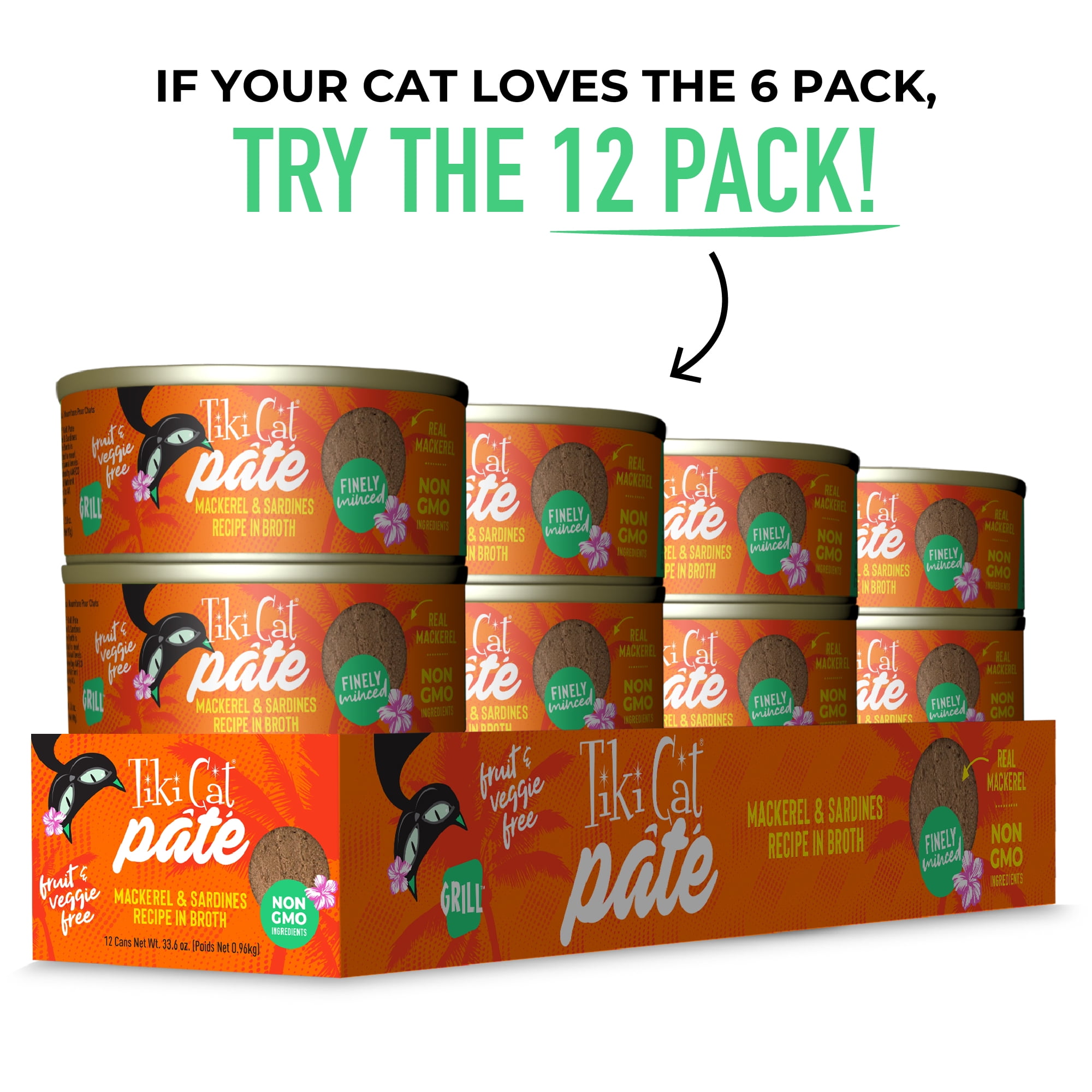 (2 pack) Tiki Cat Grill Pate, Sardine & Mackerel, 2.8 oz. Can