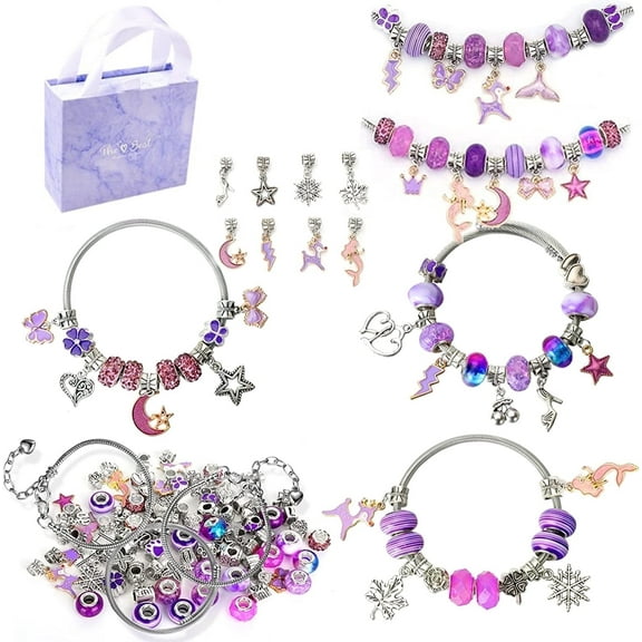 Arts and Crafts Kit for Kids,Beads Bracelets Jewelry Making Kit for Girls 8-12 Years
