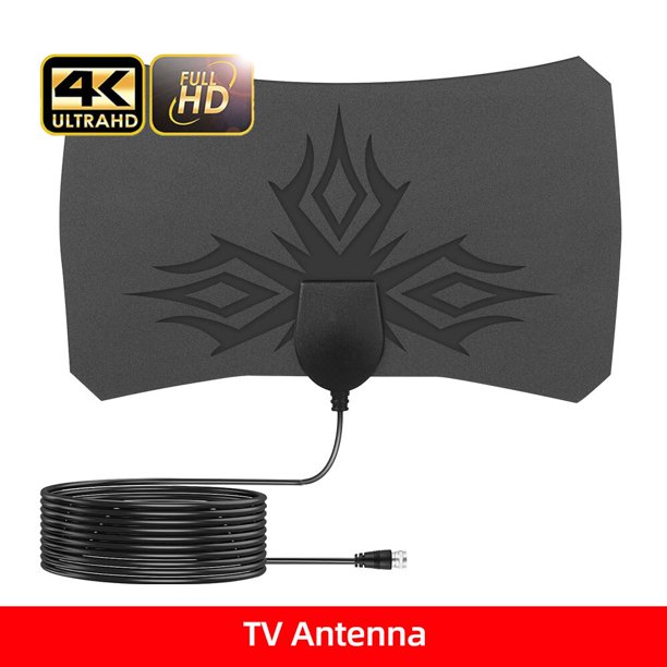 4K 8K 25dB Alta ganancia HD TV DTV Box Antena de TV digital 3000Mile Booster Activo Interior Antena HD Diseño plano para DVB-T2 Antena de TV Deng Xun unisex