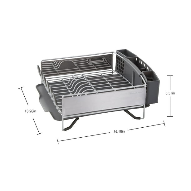 KitchenAid KNS896BXGRA Escurreplatos compacto acero inoxidable tamano regular KitchenAid NA Walmart en linea
