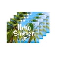 thumbnail image 4 of MKHERT Summer Tropical Beach with Palm Trees Placemats Table Mats for Dining Room Kitchen Table Decoration 12x18 inch,Set of 4, 4 of 4