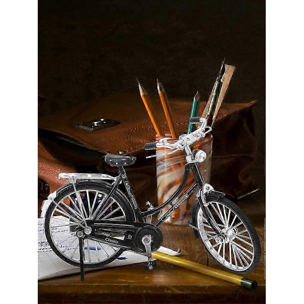 26-27 NEW Upgraded Bicycle Ornaments Simulation Models Metal Finger New Mini 1:8 Mountain Bike Retro Alloy Children's Toys