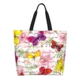 thumbnail image 1 of Fotbe Butterflies and Vintage Bolsa Tote Estética de Lona con Estampado para Mujer - Bolsa Reutilizable de Hombro Casual para Vacaciones, Compras, Trabajo y Gimnasio, 1 of 8