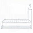 thumbnail image 2 of Full Size Metal Platform Bed with No Box Spring,White,Stable for Bedroom, 2 of 19