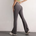 thumbnail image 2 of Sevpuikl Women High Waist Bootcut Flaring Leggings Butt Lifting Tummy Control Solid Color for Yoga Dancing Fitness(Grey,M), 2 of 4