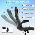 thumbnail image 5 of CL.HPAHKL Ergonomic PC Gaming Chair, PU Leather Task Chair with 360° Swivel Seat Comfortable Computer Chair with Lumbar Support Height Adjustable Video Game Chairs for Adults Teens, White, 5 of 9