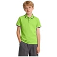 thumbnail image 1 of Splozh Chemise à Manches Courtes pour Garçons Été Basique Col Ras du Cou Manches Courtes Mode Garçons Hauts Garçons Vêtements d'Entraînement pour Garçons, Vert, 7-8 Ans, 1 of 5