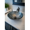 thumbnail image 5 of Silver Dots Glass Vessel Sink, 5 of 8