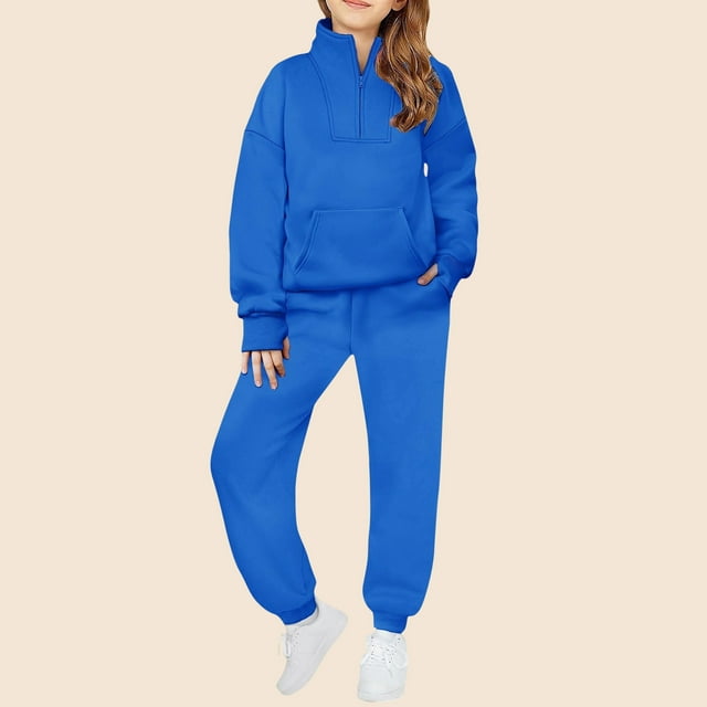 Cowsor Little Girls Outfits 2 Piece Toddler Long Sleeve Sweatshirt Leggings Pants Clothing Set