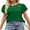 Green, variant on Michellecmm Women's Summer Lace Tops Short Sleeve Round Neck Curved Hem T-Shirts