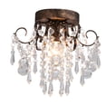 thumbnail image 1 of Lámpara de techo Q&S Crystal Flush Mount Dia24 cm, color negro, 1 of 7
