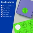 thumbnail image 3 of Avery Printable Round Labels, Neon Green, 2" Diameter, 960ct, 3 of 11