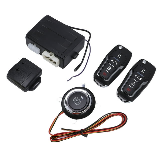 Keyless Entry Car Alarm System Remote Engine Starter Push to Start Ignition Kit Universal for DC 12V Trucks SUVs ATVs Vehicle