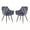 Gray & Black, variant on Alix 25 Inch Modern Dining Chair, Button Tufted, Set of 2, Blue, Black- Saltoro Sherpi